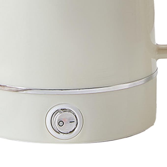 Elektrische Waterkoker Water Koken Roestvrij Staal Klein Draagbaar voor Kantoor Thuis Reizen L white