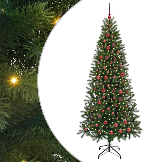 vidaXL - Kunstkerstboom - Groen - 210 - cm - PE - en - PVC