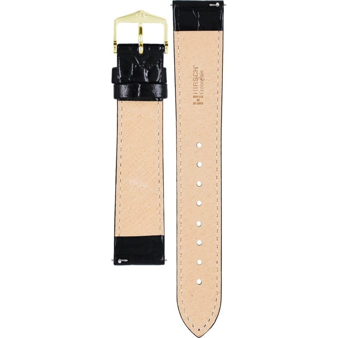Hirsch Strap Crocograin M  (Bandbreedte: 18 mm) -