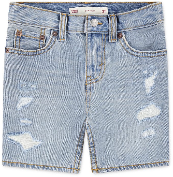 Levi´s ® Kids Destructed Slims Korte Broek Blauw 8 Years Jongen