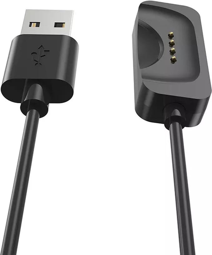 Strap-it Oplader / Oplaadkabel USB-A - geschikt voor de OnePlus Watch 2 / OnePlus 2R (zwart)