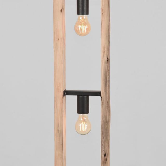 LABEL51 - Vloerlamp Woody - Beige - 25x25x150cm