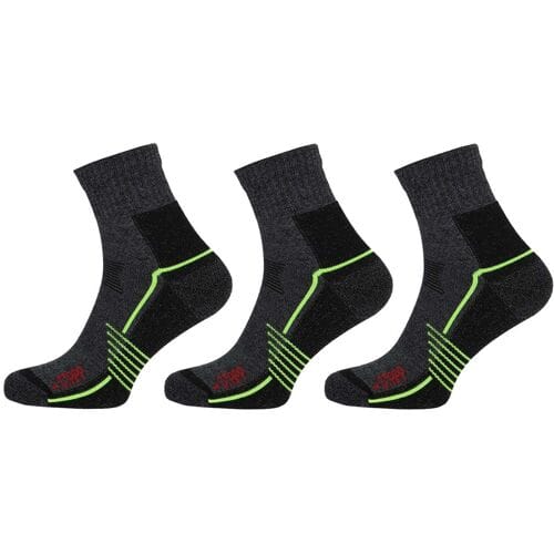 STAPP Wandelsokken Quarter - Active Outdoor Bamboe - 3 paar - Donkergrijs - Maat 43/46