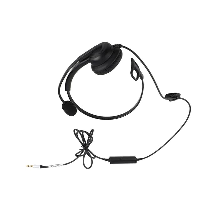 Comfortabele, lichtgewicht headset met ruisonderdrukking, bekabelde computerheadset met microfoon voor gesprekken.