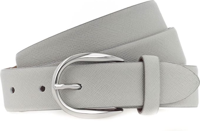 Vanzetti Leren Riem Classics 30mm Cambered Leather Belt W110 Grey Grijs