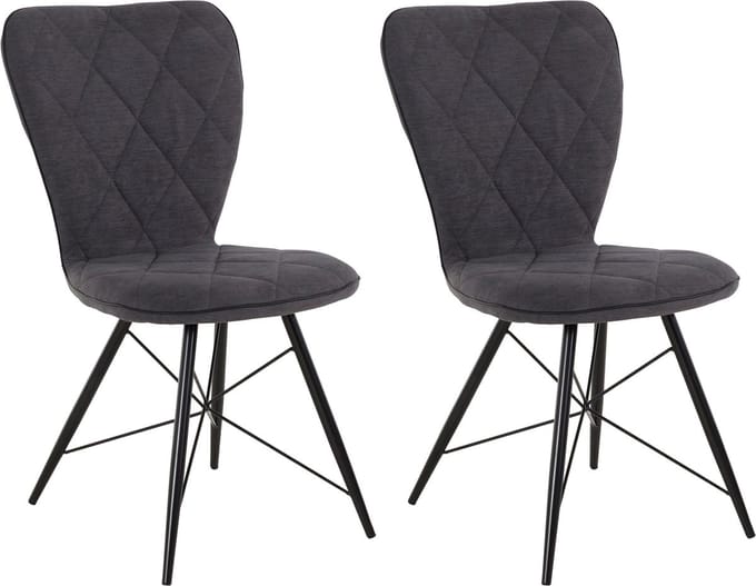 Viola-Eetkamerstoel - Set van 2 - Antraciet