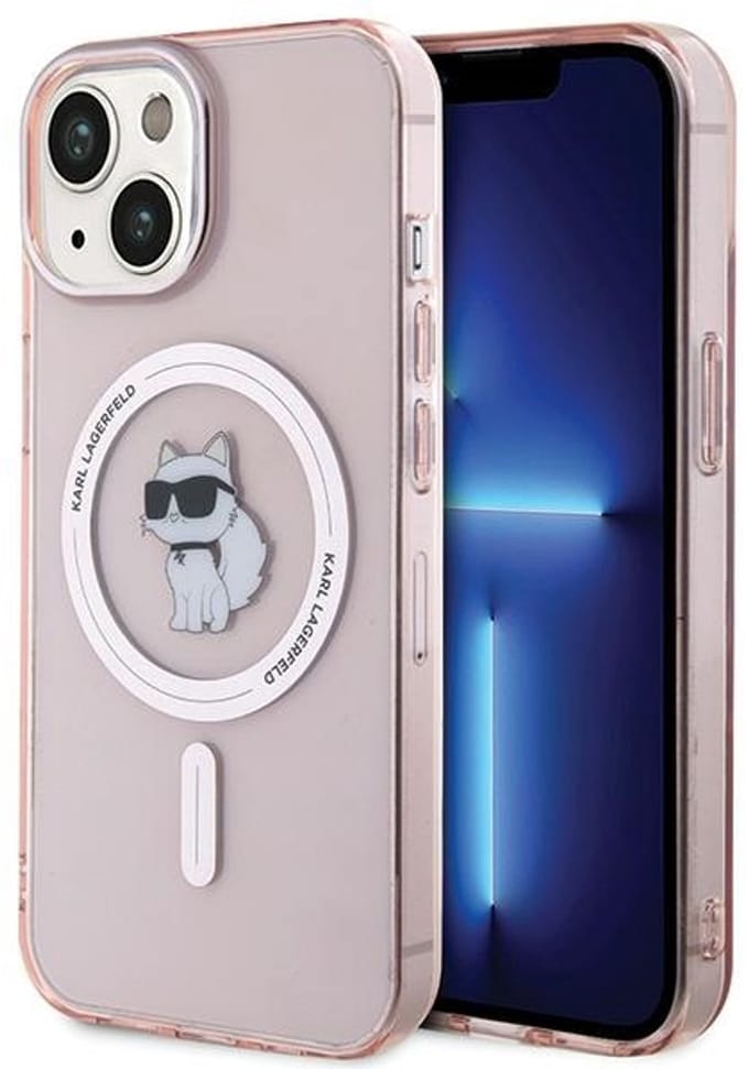 Karl Lagerfeld IML Choupette MagSafe case for iPhone 15 - pink