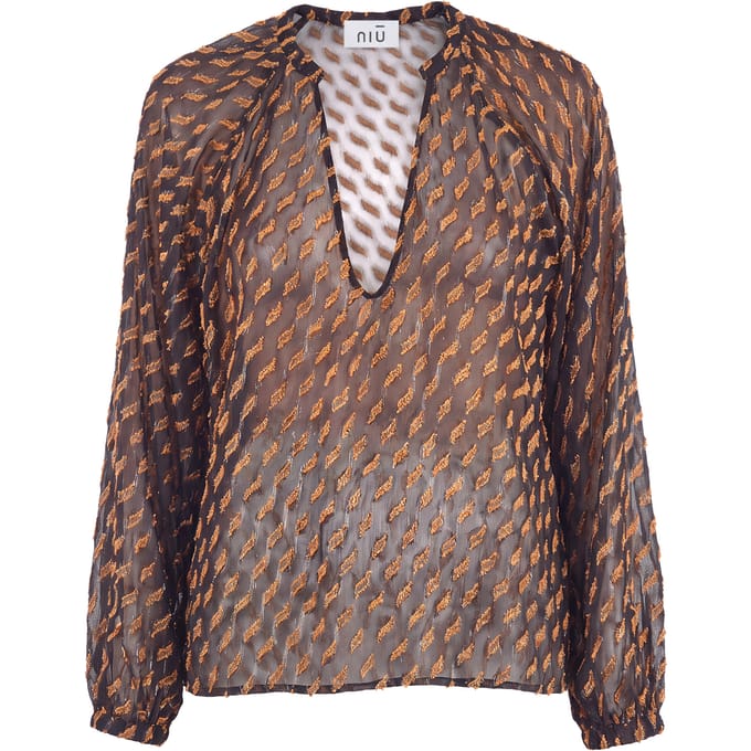 Niu - Blusa - 480655 - Fantasia Ocra