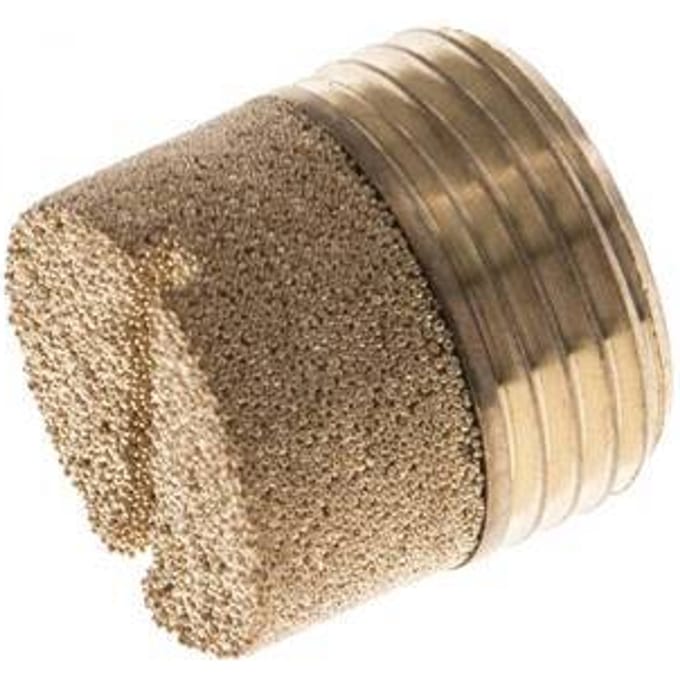G3/8'' Gesinterd Brons Compact Cilindrisch Pneumatisch Geluiddemper [2 Stuks]