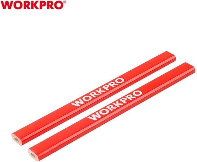 WORKPRO WP269005 Timmermanspotloden 176 mm (2 stuks) – HB Grafiet – Professioneel