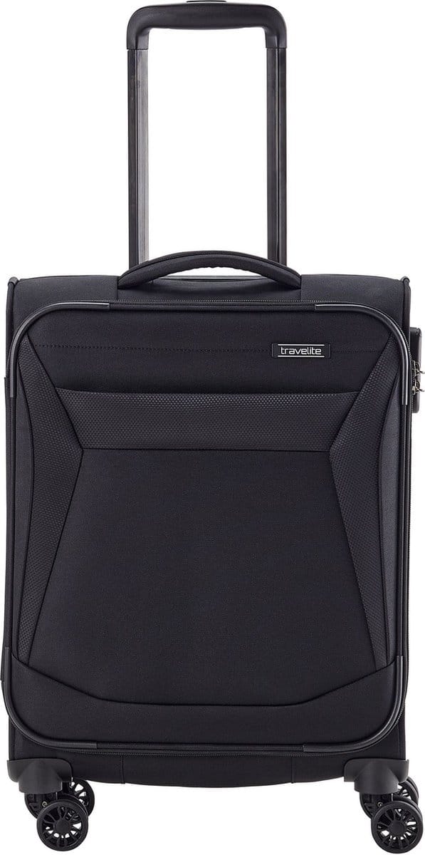 travelite Chios 4W Trolley Black Zwart 56cm
