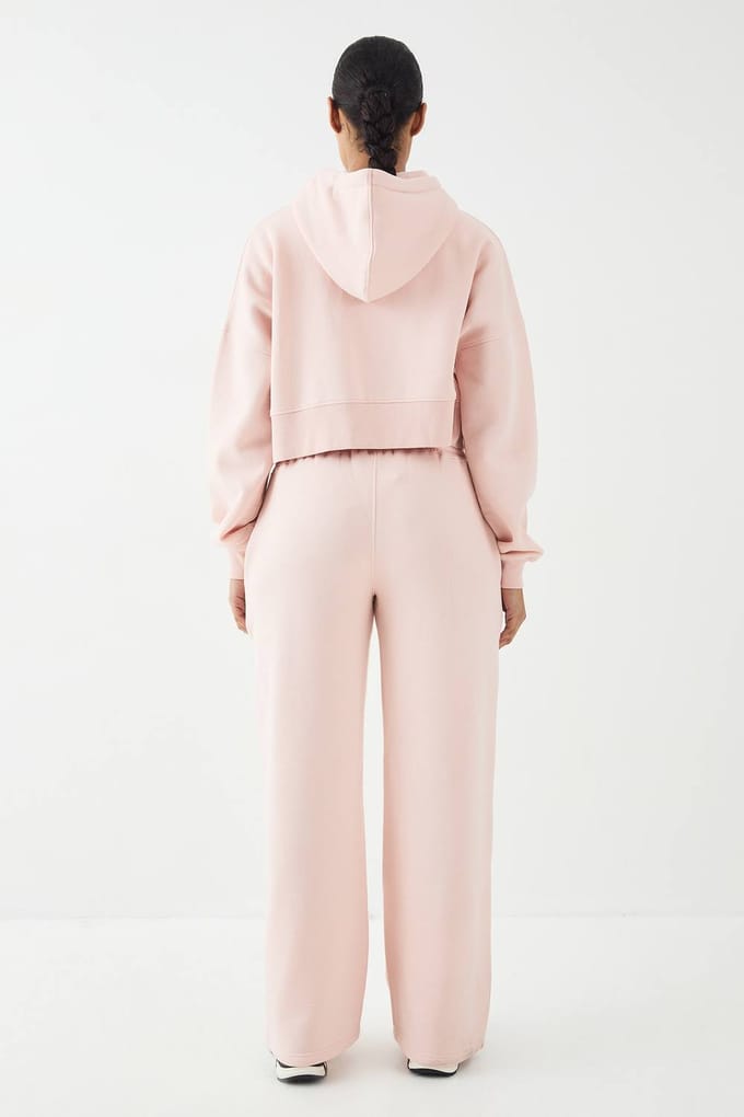 Dames DSGN Studio Contrast Trekkoord Rechte Pijp Jogger | Lichtroze | Maat: XL