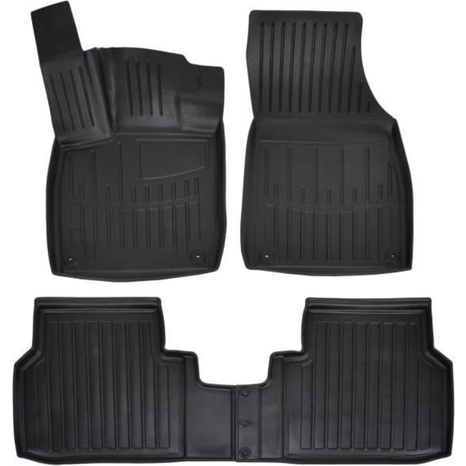 SCOUTT | 3D Tapis De Sol En Caoutchouc Premium Pour Volkswagen ID.4 X depuis 2020 noir