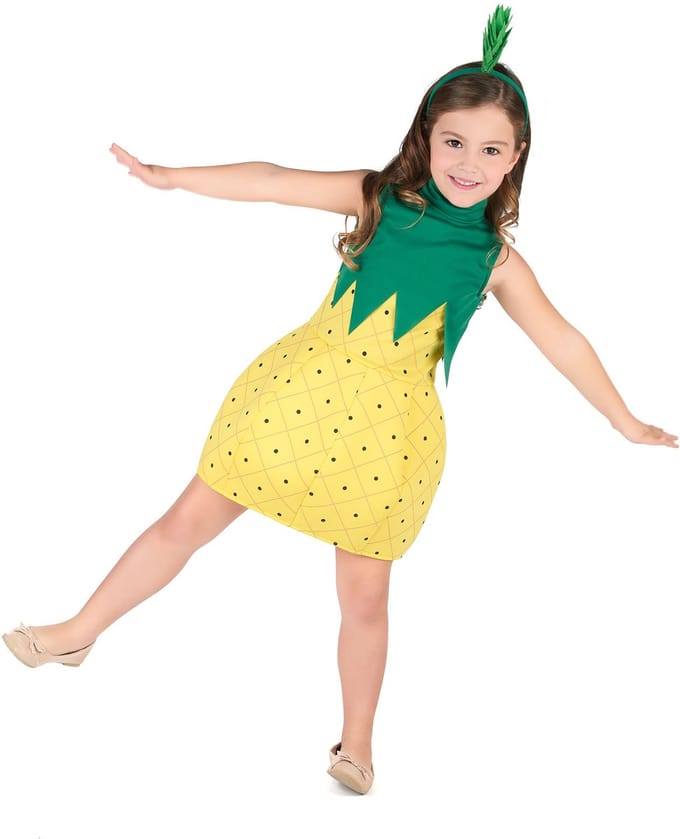 Vegaoo - Ananas kostuum voor meisjes