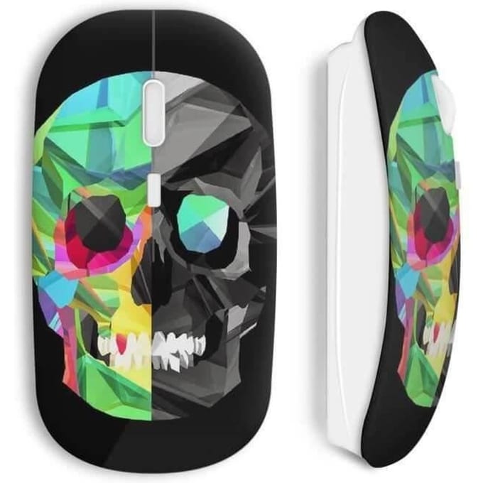 Souris sans Fil Tête de mort Biface
