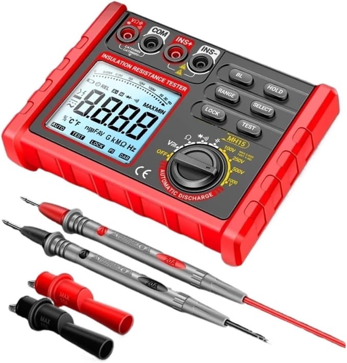 Aardingsmeter - Isolatieweerstandsmeter - Elektrisch Testen - 6000 Counts - Meerdere Testspanningen