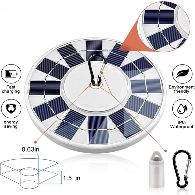 Zonnevlaggenmastverlichting 128LED Buiten Campingverlichting wit