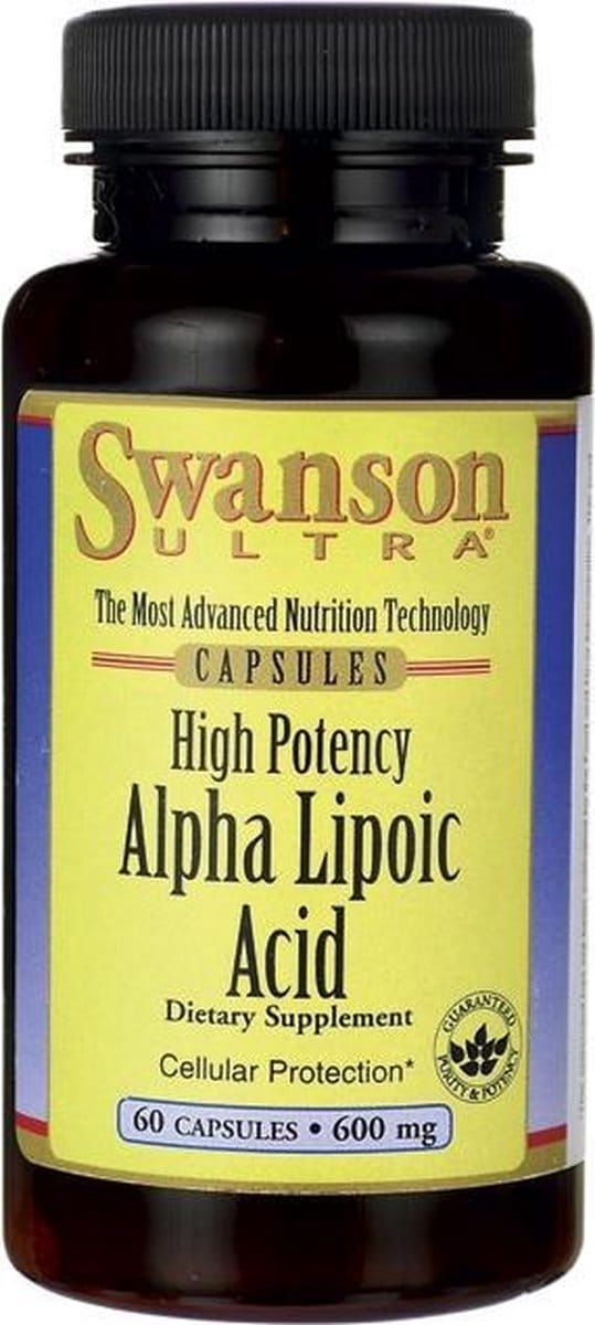 Supplementen - Ultra Alpha Lipoic Acid 600mg - ALA- 60 Capsules - Swanson -