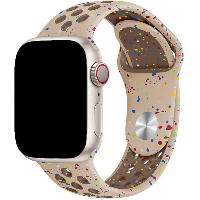 2+2 | Apple Watch Bandje Fusion - Dubbel - Siliconen - Desert Stone