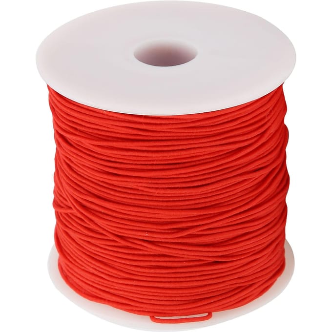 Fil Élastique Multifonctionnel DIY Fil Rouge en Polyester Accessoires d'Artisanat pour Bracelet Bijoux white