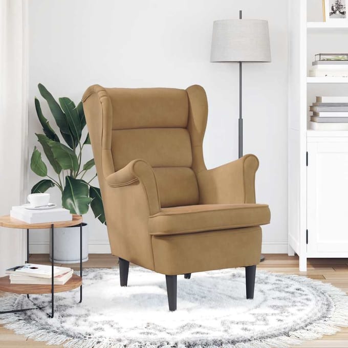 vidaXL Fauteuil fluweel bruin