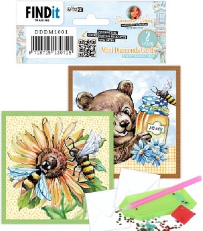 Diamond Painting Dotty Design Mini Diamonds Cards | Bee Honey