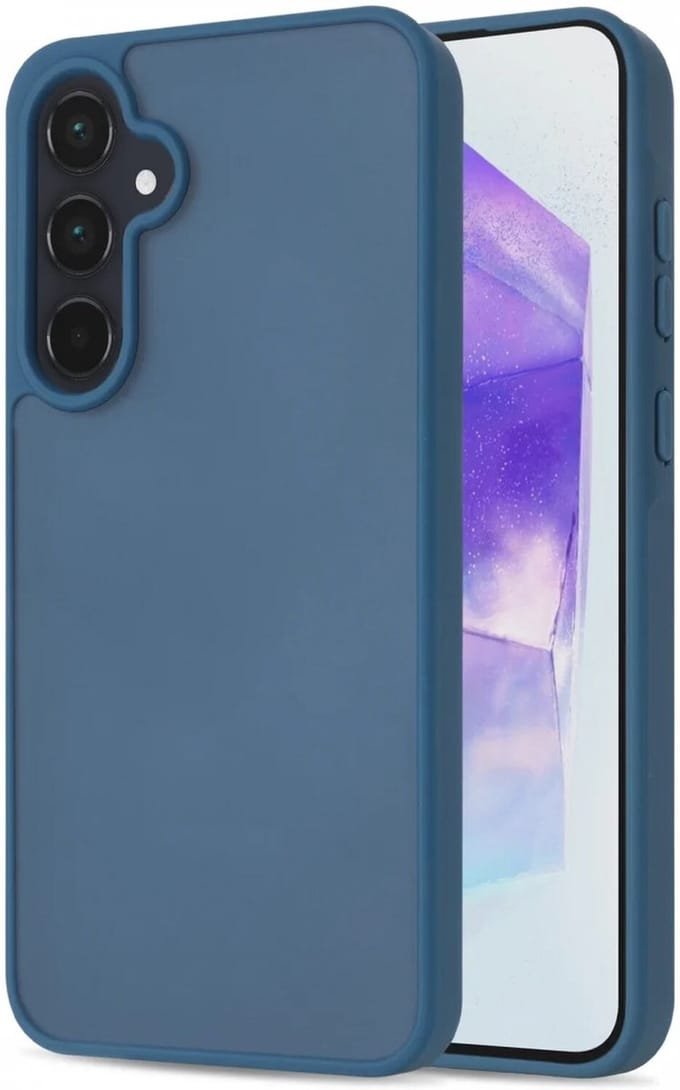 Hoesje Geschikt voor Samsung Galaxy A55 - Matte Back Cover - Blauw