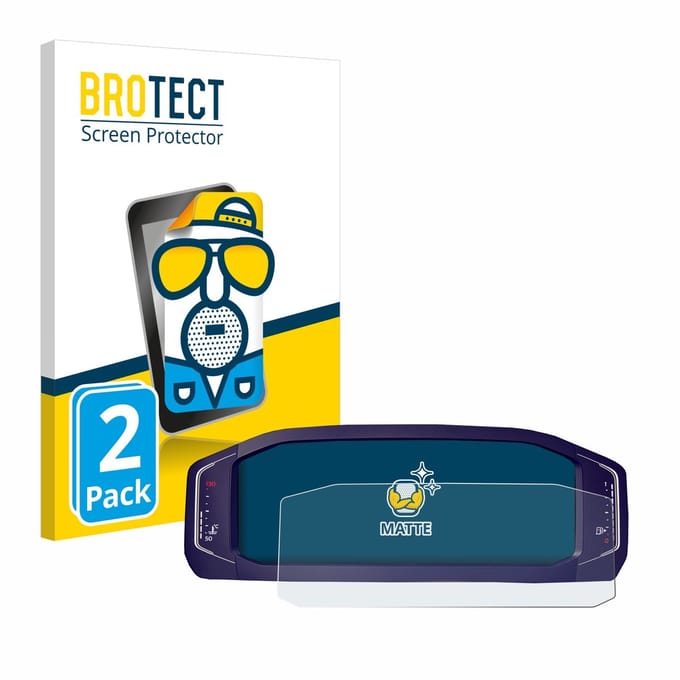BROTECT - Screenprotector voor Volkswagen Passat B8 Digital Cockpit 10,25" - Folie Beschermfolie matte 2 Stuks