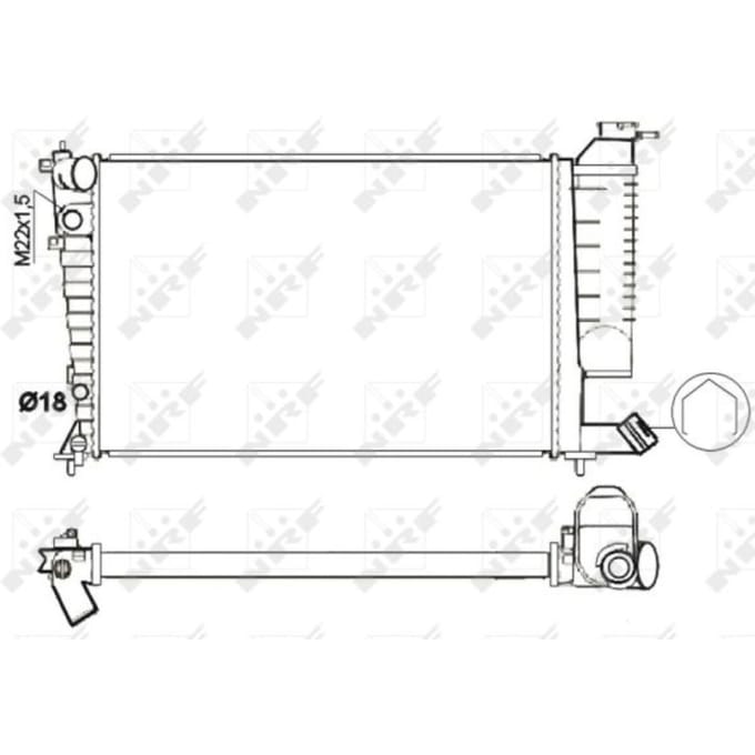 Radiator, motorkoeling NRF 54716