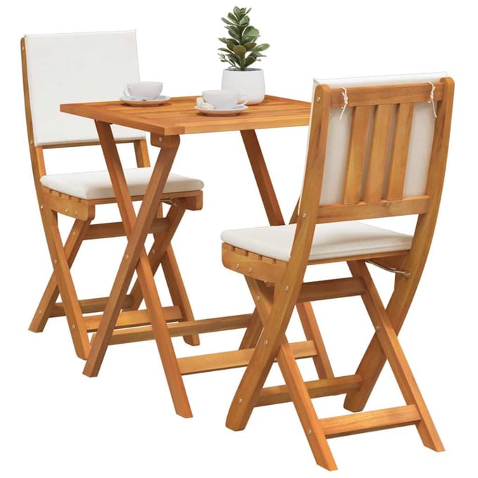 vidaXL - Bistroset - 3 - st - Olie - Natuurlijk - Massief - Acacia - Hout