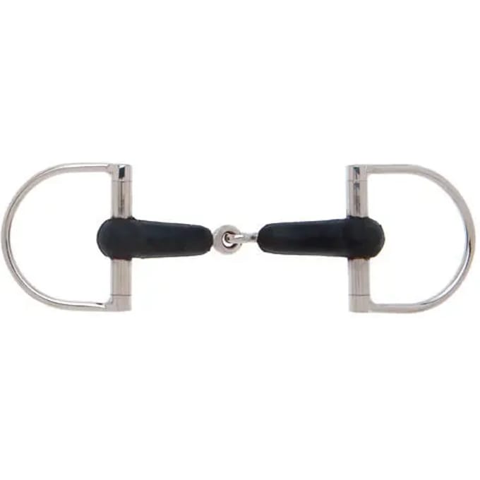 Mors voor Engelse paard met ringen in D met rubberen mond Sefton