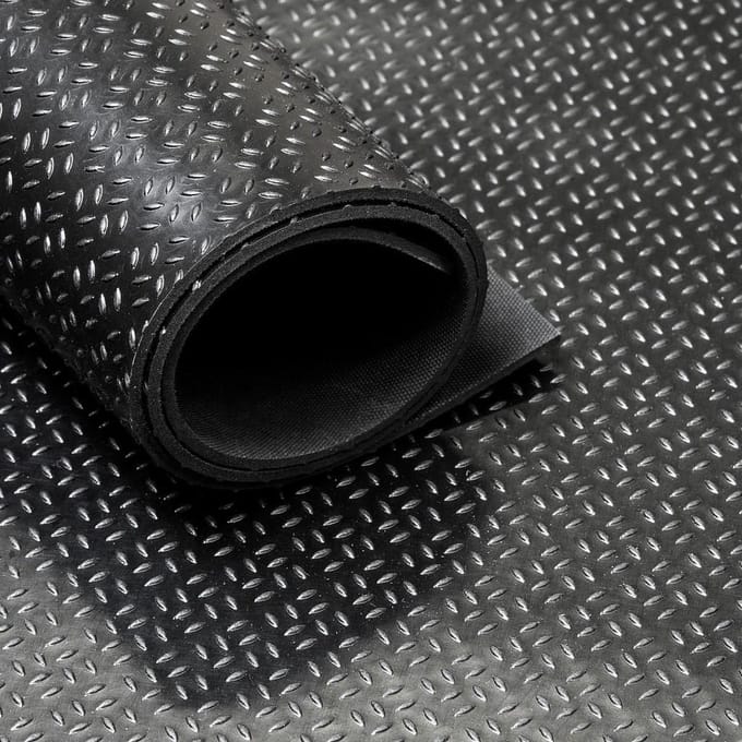 IVOL Rubber loper / rubbermat op rol Mini Diamant 3mm - Breedte 120 cm - per strekkende meter