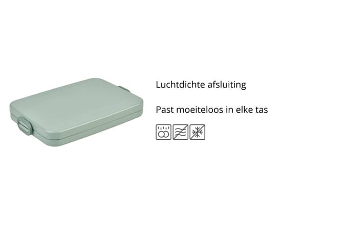 Mepal Lunchbox flat - Broodtrommel - 4 boterhammen - Nordic sage
