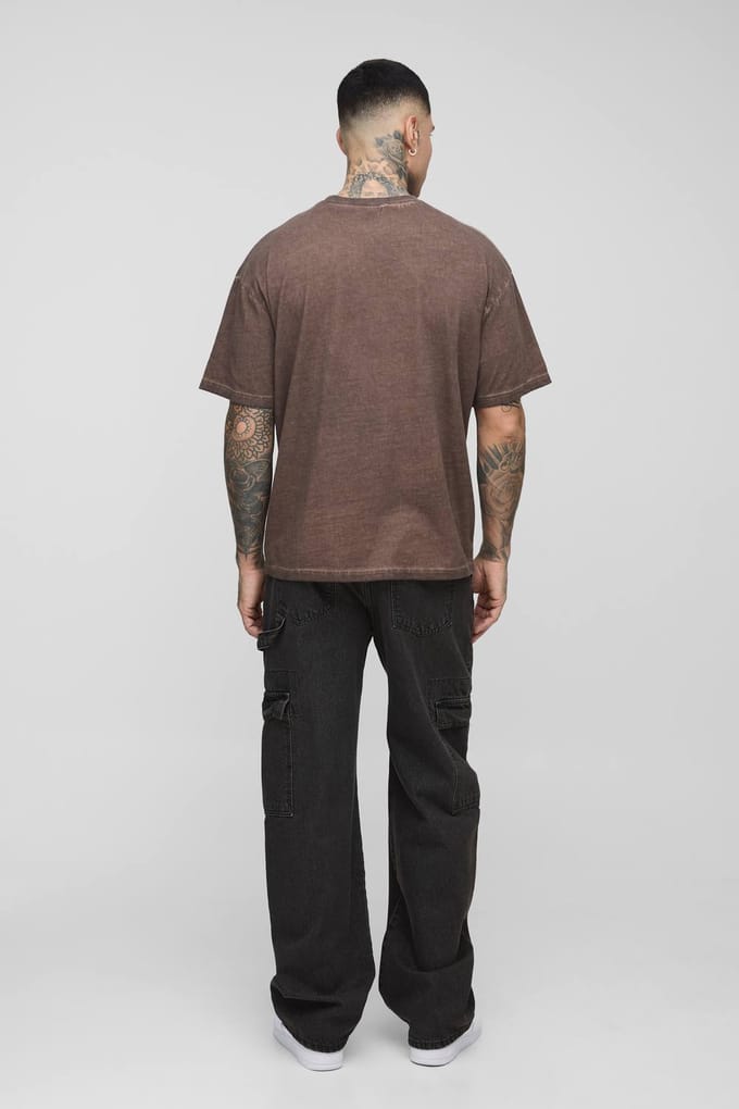 Hoge ontspannen pasvorm Carpenter Cargo Jeans | Washed Black | Size 30