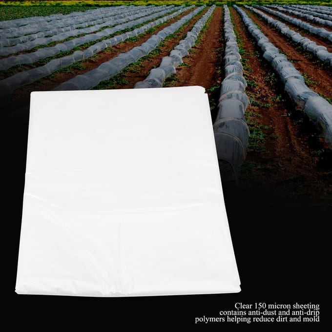 Kassen Helder Plastic Polyethyleen Folie Afdekking Buiten Tuin Plantbescherming white