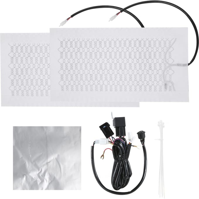 12V Koolstofvezel Stoelverwarmingsset Hoog met Laag Temperatuurschakelaar Stoelhoes Verwarmde Pad Verwarming white