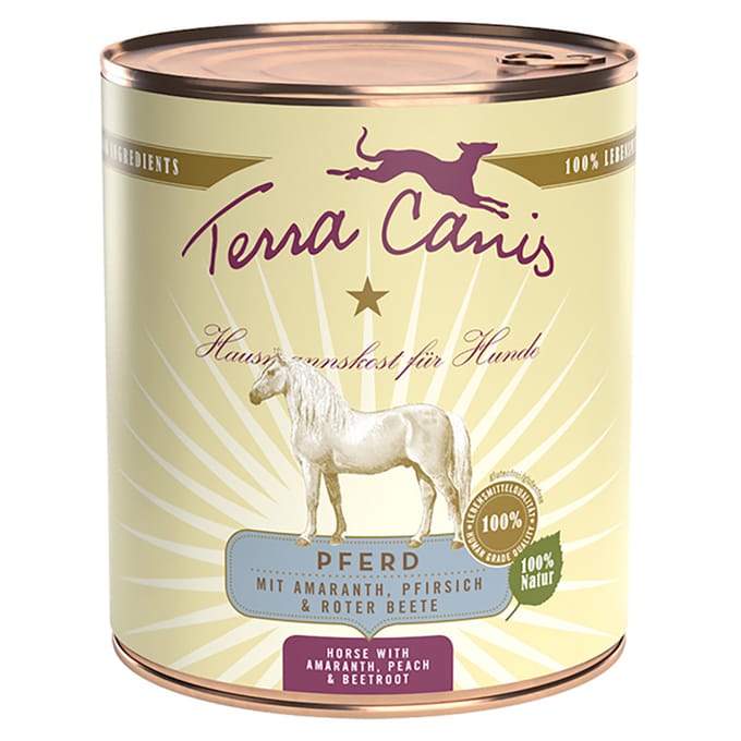 Terra Canis 6 x 800 g - Paard met Amaranth, Perzik & Rode biet