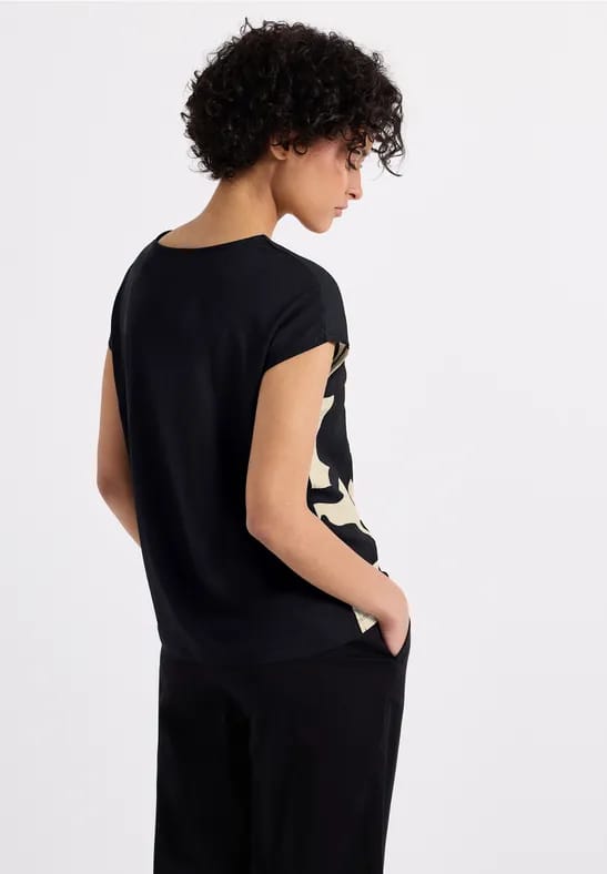 Shirt met structuurmix