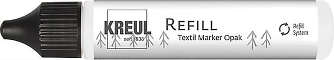 Javana Texi Max Opak Textiel stift Navulling - Wit - Textielverf - 25 ml