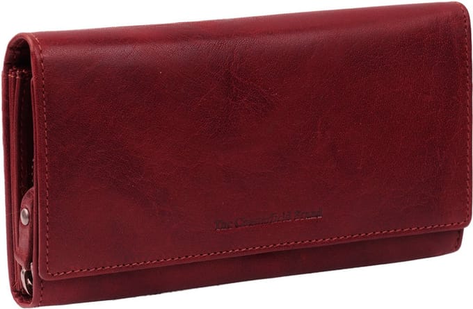 The Chesterfield Brand Leren Portemonnee Hampton Billfold Wide Red Rood
