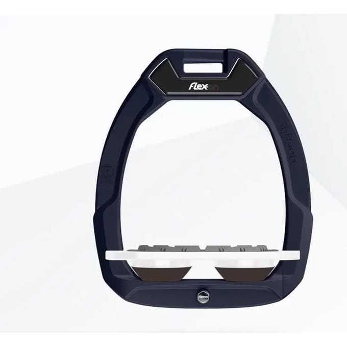 Veiligheidsspenen voor paardrijden Plat Grip Aluminium/Wit/Bruin Flex-On Safe-On