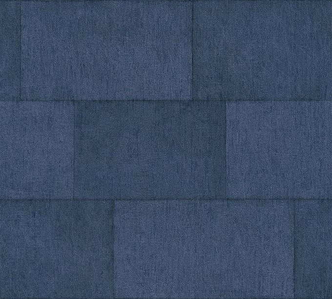 TEGELPATROON BEHANG | Metallic Glans - donkerblauw - A.S. Création Titanium 3