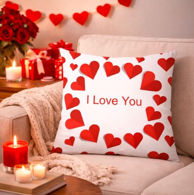 Valentine Wishes Collection Kussenhoes - 45x45 cm