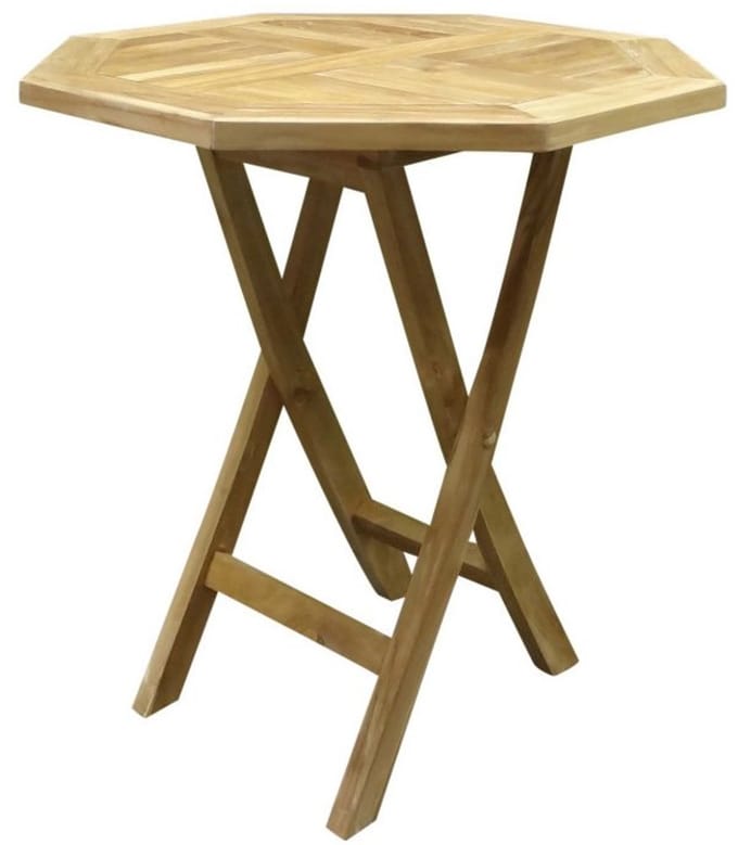 Klaptafel 70x70x75 achtkantige teaktafel