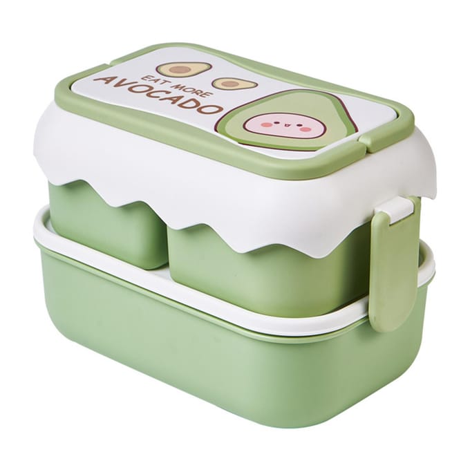 Leuke draagbare lunchbox voor studenten, magnetronbestendig, cartoon bentobox met onafhankelijk compartiment