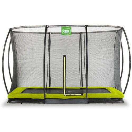 EXIT Silhouette Trampoline 244x366cm - met Veiligheidsnet - Inground - Rechthoekig - Voor Kinderen - Groen