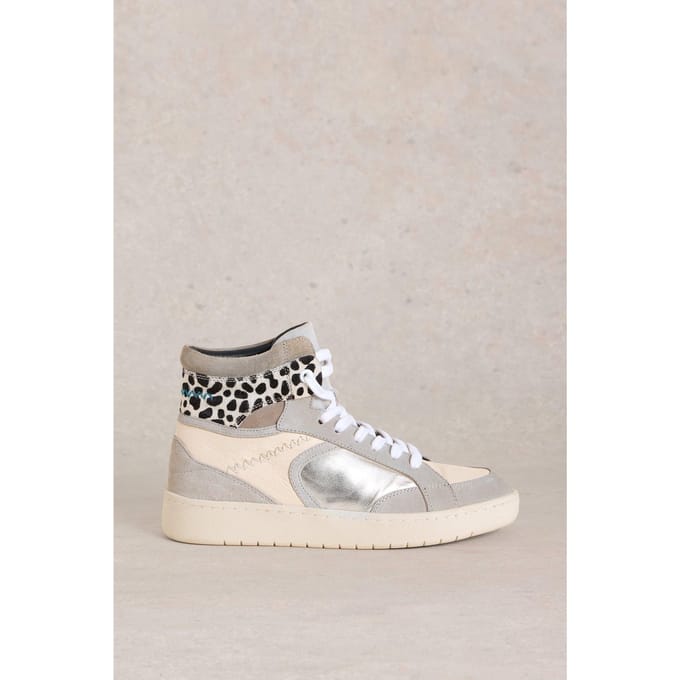 White Stuff Heidi Hi-top Trainer Natural Multi Taglia: 8 | Sneakers Outlet | Donna