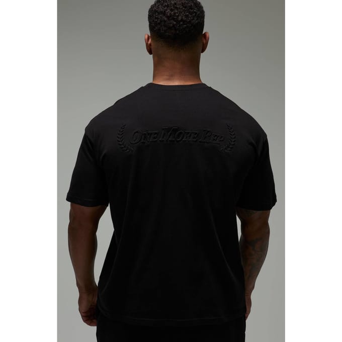 Nog Één Herhaling Oversized Geborduurd T-shirt | Black | Size Medium