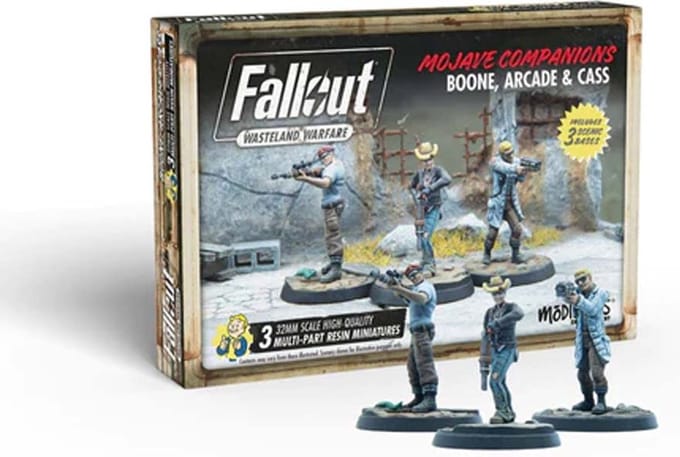Fallout: Wasteland Warfare - Boone, Arcade and Cass - Uitbreiding - Modiphius Entertainment - Ongeschilderd