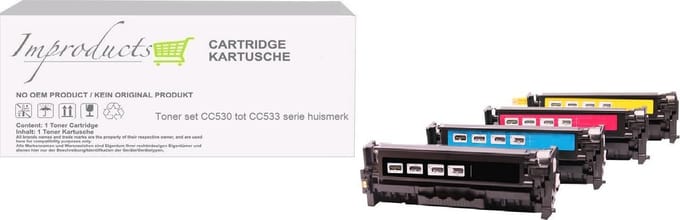 Improducts Toner - Alternatief Hp 304A HP CC530A, CC531A, CC532A, CC533A multi pack